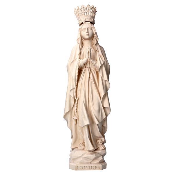 Madonna Lourdes mit Krone Lindenholz geschnitzt - natur