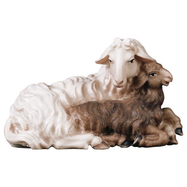UL Schaf mit Lamm liegend - color